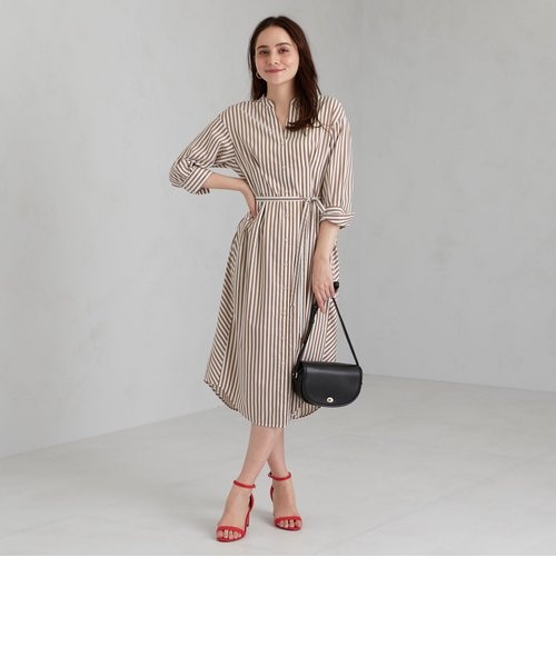 Sea ⭐︎Mal.レレレさんROBE ストライプシャツ 38サイズ 緑 ジョルジュレッシュ 水色ストライプ 七分袖シャツ 38 - メルカリ