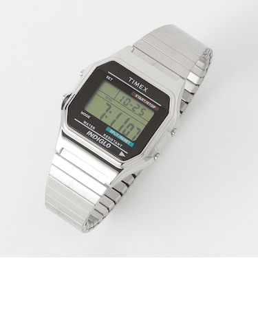 TIMEX＞CLASSIC DIGITAL SILVER デジタルウォッチ 腕時計｜グリーン 