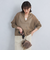 メッシュ スキッパー ニット プルオーバー -ウォッシャブル-