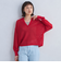 メッシュ スキッパー ニット プルオーバー -ウォッシャブル-