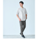 【WEB限定】JUST fit バンドカラー 半袖 シャツ -ストレッチ-