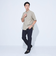 【WEB限定】JUST fit バンドカラー 半袖 シャツ -ストレッチ-