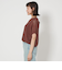 メッシュ クロップド 2WAY ショートスリーブ ニット プルオーバー -ウォッシャブル-