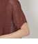 メッシュ クロップド 2WAY ショートスリーブ ニット プルオーバー -ウォッシャブル-