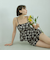 ペプラムビスチェ&ショーツ 花柄 スイムウェア / 水着