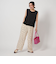 【WEB限定】＜at ease＞ヘムギャザー ノースリーブ カットソー