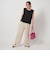 【WEB限定】＜at ease＞ヘムギャザー ノースリーブ カットソー