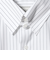 コットン ピンストライプ タブカラー ドレスシャツ -イージーアイロン-