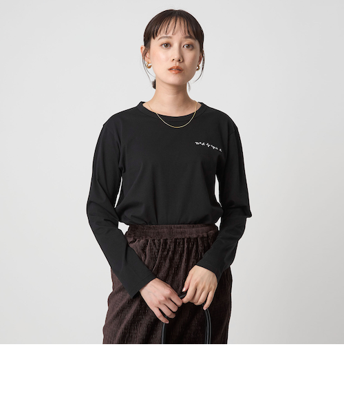 agnès b. ホワイトロングスリーブTシャツ To b. by agnes b.コラボ＞ロゴ ロングスリーブ Tシャツ