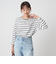 ＜To b. by agnes b.コラボ＞ロゴ ロングスリーブ Tシャツ ボーダー