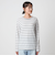 ＜To b. by agnes b.コラボ＞ロゴ ロングスリーブ Tシャツ ボーダー