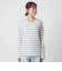 ＜To b. by agnes b.コラボ＞ロゴ ロングスリーブ Tシャツ ボーダー