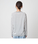 ＜To b. by agnes b.コラボ＞ロゴ ロングスリーブ Tシャツ ボーダー