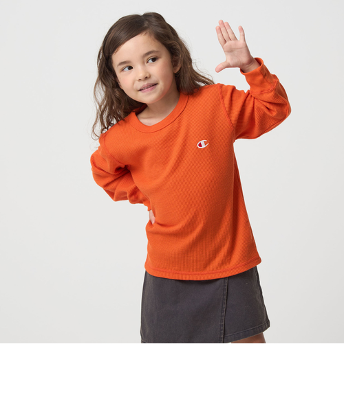 Champion＞ワッフル ロングスリーブTシャツ / キッズ 110cm