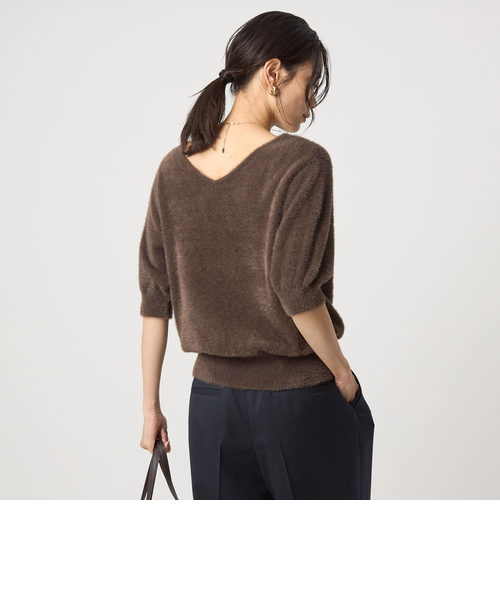 フラッフフェザー 2WAY ショートスリーブ ニット プルオーバー