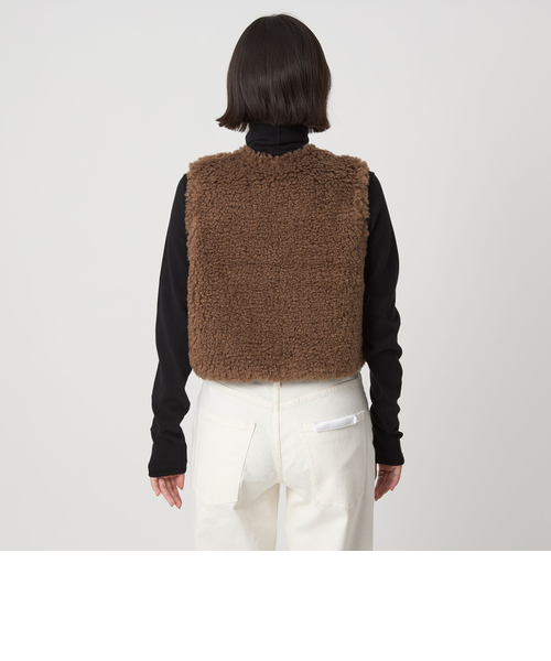 green label relaxing フェイクファー ベスト VINCENT PRADIER＞フェイクファー ベスト｜グリーンレーベル