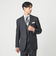 コットン ヘリンボーン ワイドカラー ドレスシャツ -形態安定-
