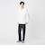 LONG FIBER COTTON クリア Vネック 長袖 Tシャツ