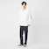 LONG FIBER COTTON クリア Vネック 長袖 Tシャツ