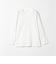 LONG FIBER COTTON クリア Vネック 長袖 Tシャツ