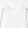LONG FIBER COTTON クリア Vネック 長袖 Tシャツ