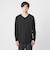 LONG FIBER COTTON クリア Vネック 長袖 Tシャツ