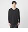 LONG FIBER COTTON クリア Vネック 長袖 Tシャツ