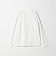 LONG FIBER COTTON クリア モックネック 長袖 Tシャツ