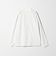 LONG FIBER COTTON クリア モックネック 長袖 Tシャツ