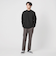 LONG FIBER COTTON クリア モックネック 長袖 Tシャツ