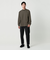 LONG FIBER COTTON クリア モックネック 長袖 Tシャツ