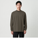 LONG FIBER COTTON クリア モックネック 長袖 Tシャツ