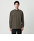 LONG FIBER COTTON クリア モックネック 長袖 Tシャツ