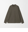 LONG FIBER COTTON クリア モックネック 長袖 Tシャツ