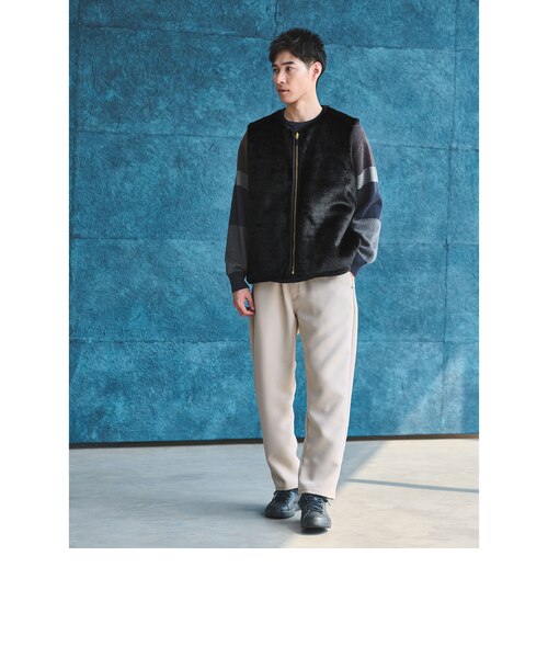 別注】＜Barbour＞リバーシブル フェイクファー コーデュロイ ベスト