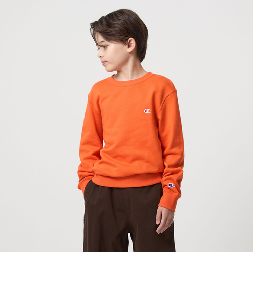 オレンジ クルーネック トレーナー Champion＞クルーネック スウェットシャツ / トレーナー