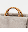 2WAY バンブーハンドル フェイクファー トートバッグ