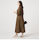 シャツ襟 フィット＆フレア タックスリーブ ワンピース