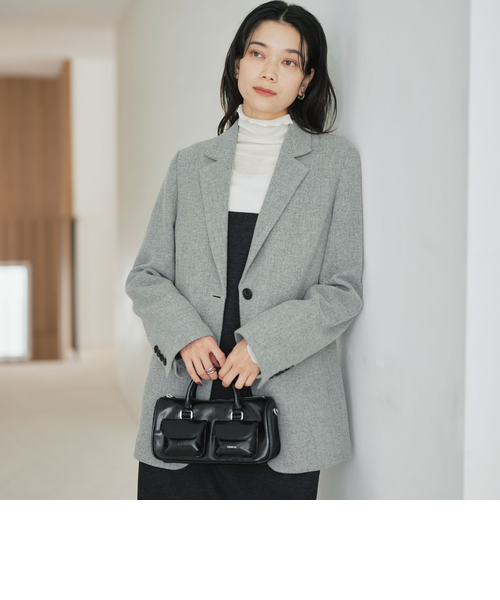 size SHORTあり］ウーリー テーラード ジャケット｜グリーンレーベル