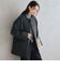 ［size SHORTあり］アンゴラビーバー ノーカラー ミドル コート