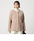 ［size SHORTあり］FOXブレンド セッケツ ノーカラー カーディガン