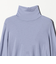 ウール フライス タートルネック カットソー オフホワイト ライトブルー ウォッシャブル