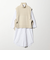 ニット ベスト × シャツ ワンピース セット
