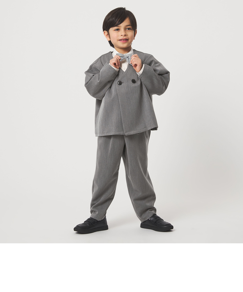 ノーカラージャケット + タックパンツ セット / キッズ 110cm-130cm