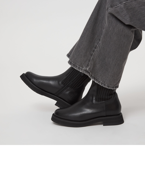 ストレッチ ショートブーツ / サイドゴア 撥水｜グリーンレーベル