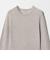 ウール シアー リブ クルーネック ニット ウォッシャブル