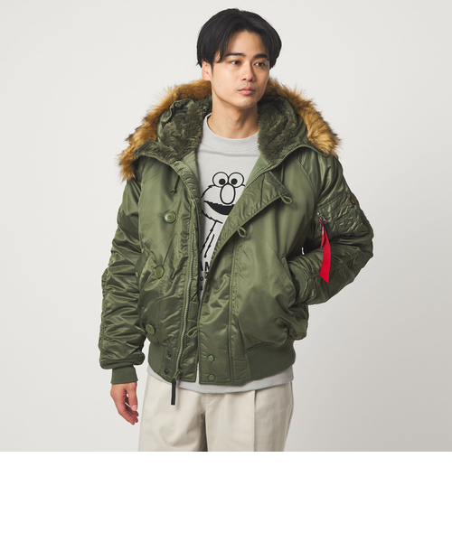 ALPHA INDUSTRIES＞N-2B ショート フライトジャケット｜グリーン