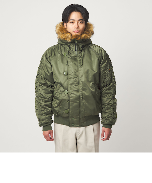 ALPHA INDUSTRIES＞N-2B ショート フライトジャケット｜グリーン