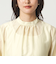 フェイクパール スタンドネック ブラウス