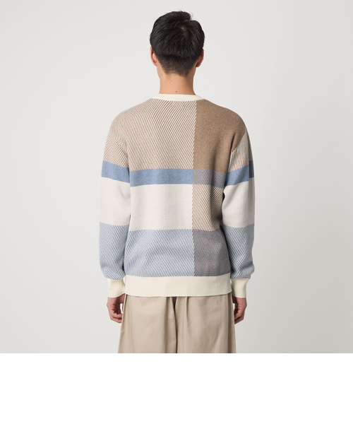 メル72168★新品　未使用★ プランシー　ニット　カラーブロックニット セール】 【Oggi1月号掲載/洗える】ウールカシミヤ カラーブロック